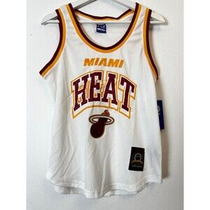 Miami Heat NBA Women’s Basketball Jersey Medium tank white New FL